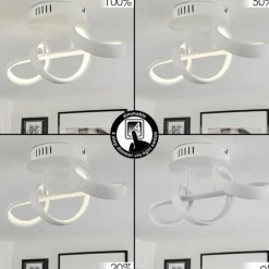 Plafonnier Dauntey LED Blanc, 1 lumière