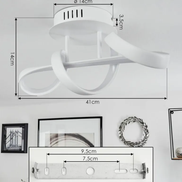 Plafonnier Dauntey LED Blanc, 1 lumière