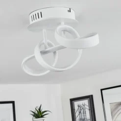 Plafonnier Dauntey LED Blanc, 1 lumière