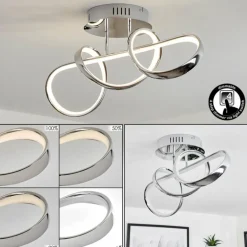 Plafonnier Dauntey LED Chrome, 1 lumière
