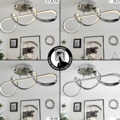 Plafonnier Dauntey LED Chrome, 1 lumière
