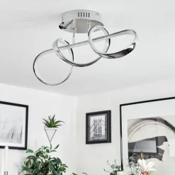 Plafonnier Dauntey LED Chrome, 1 lumière