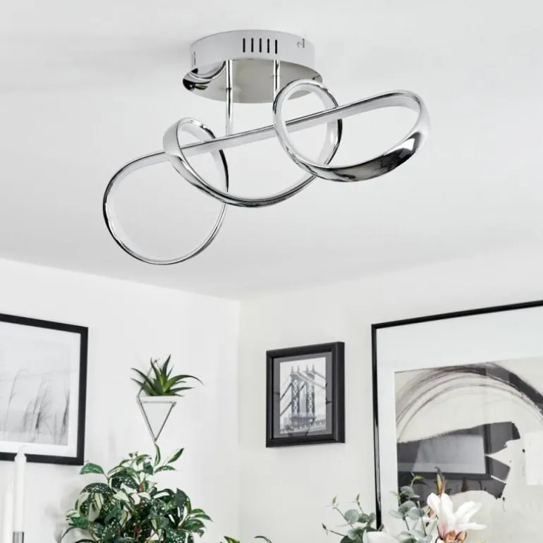 Plafonnier Dauntey LED Chrome, 1 lumière