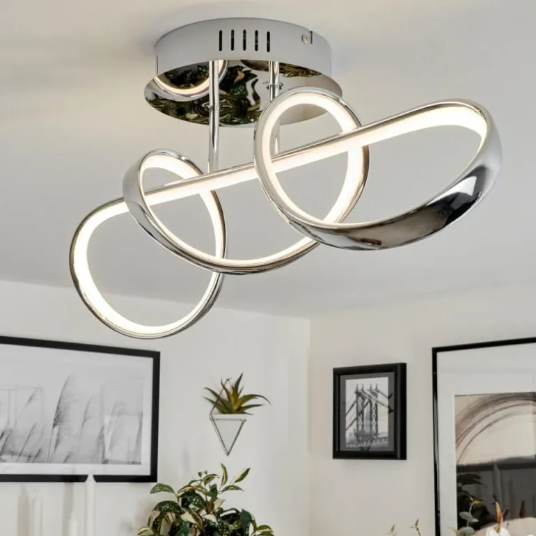 Plafonnier Dauntey LED Chrome, 1 lumière