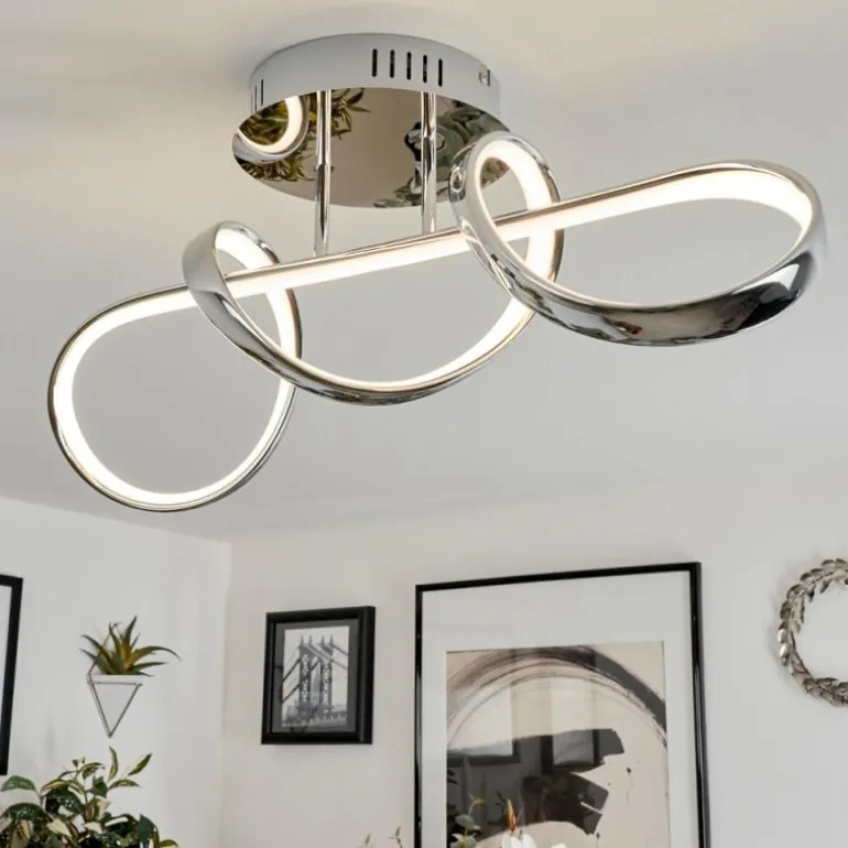 Plafonnier Dauntey LED Chrome, 1 lumière