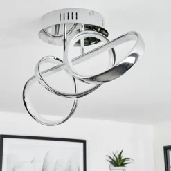 Plafonnier Dauntey LED Chrome, 1 lumière