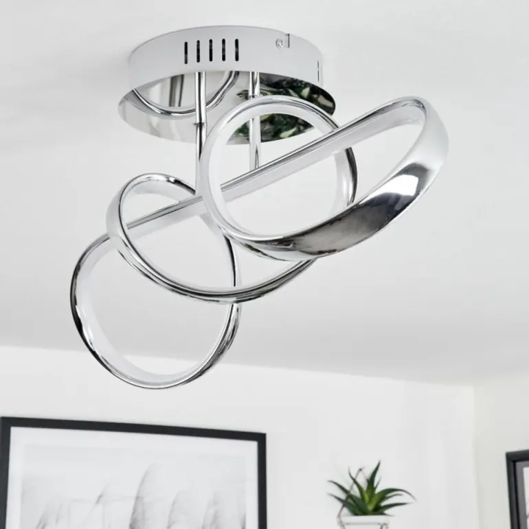 Plafonnier Dauntey LED Chrome, 1 lumière