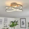 Plafonnier Demaine LED Gris, 1 lumière