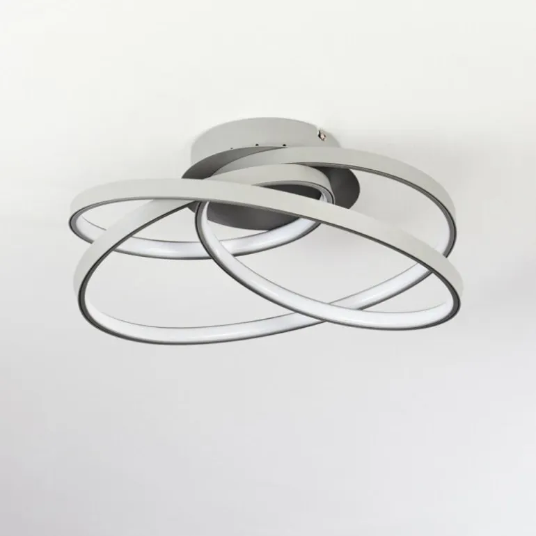 Plafonnier Demaine LED Gris, 1 lumière