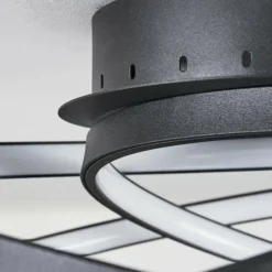Plafonnier Demaine LED Noir, 1 lumière