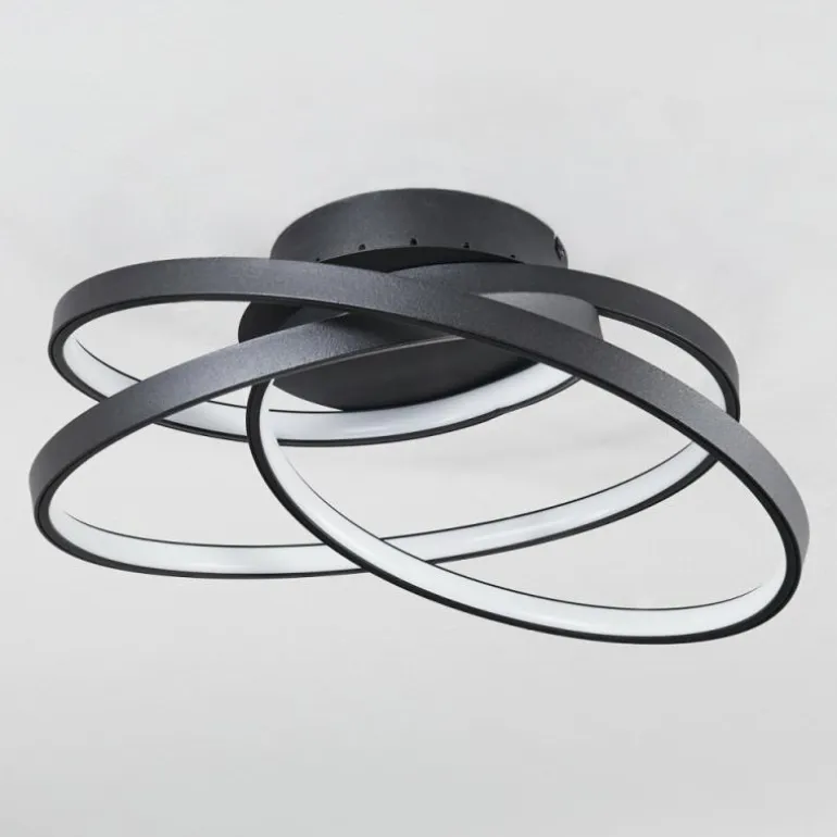 Plafonnier Demaine LED Noir, 1 lumière