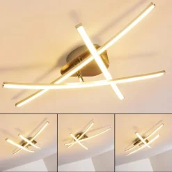 Plafonnier Deneb LED Nickel mat, 3 lumières