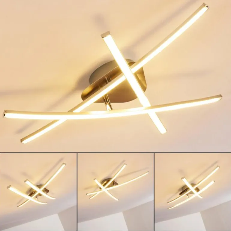 Plafonnier Deneb LED Nickel mat, 3 lumières
