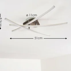 Plafonnier Deneb LED Nickel mat, 3 lumières