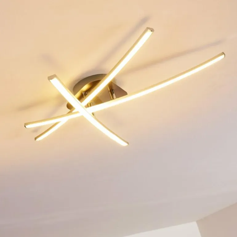Plafonnier Deneb LED Nickel mat, 3 lumières