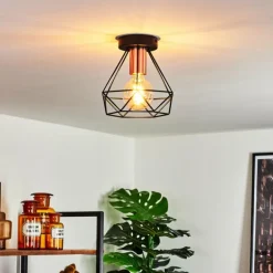 Plafonnier Denno Cuivre, Noir, 1 lumière
