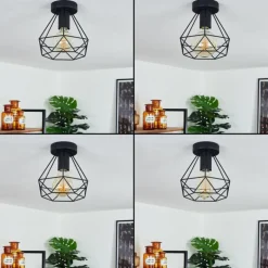 Plafonnier Denno Noir, 1 lumière