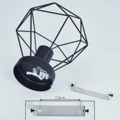 Plafonnier Denno Noir, 1 lumière