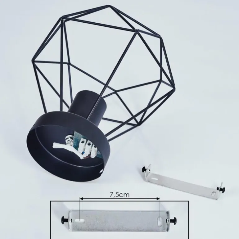 Plafonnier Denno Noir, 1 lumière