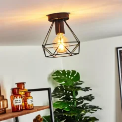 Plafonnier Denno Noir, 1 lumière