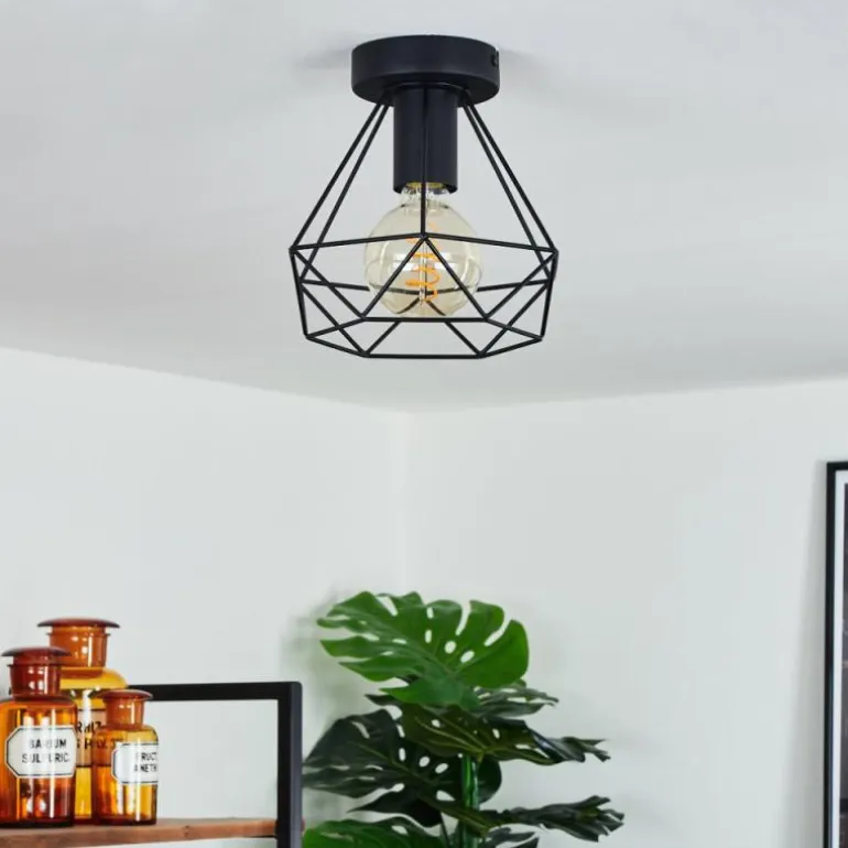Plafonnier Denno Noir, 1 lumière