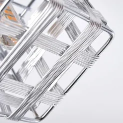 Plafonnier Desrue Chrome, Argenté, 2 lumières