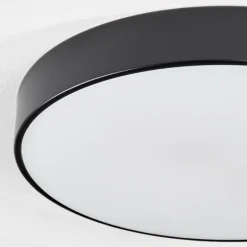Plafonnier Diagonal LED Noir, 1 lumière, Télécommandes