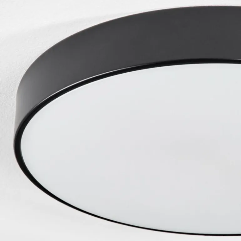 Plafonnier Diagonal LED Noir, 1 lumière, Télécommandes