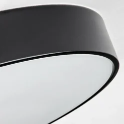 Plafonnier Diagonal LED Noir, 1 lumière, Télécommandes