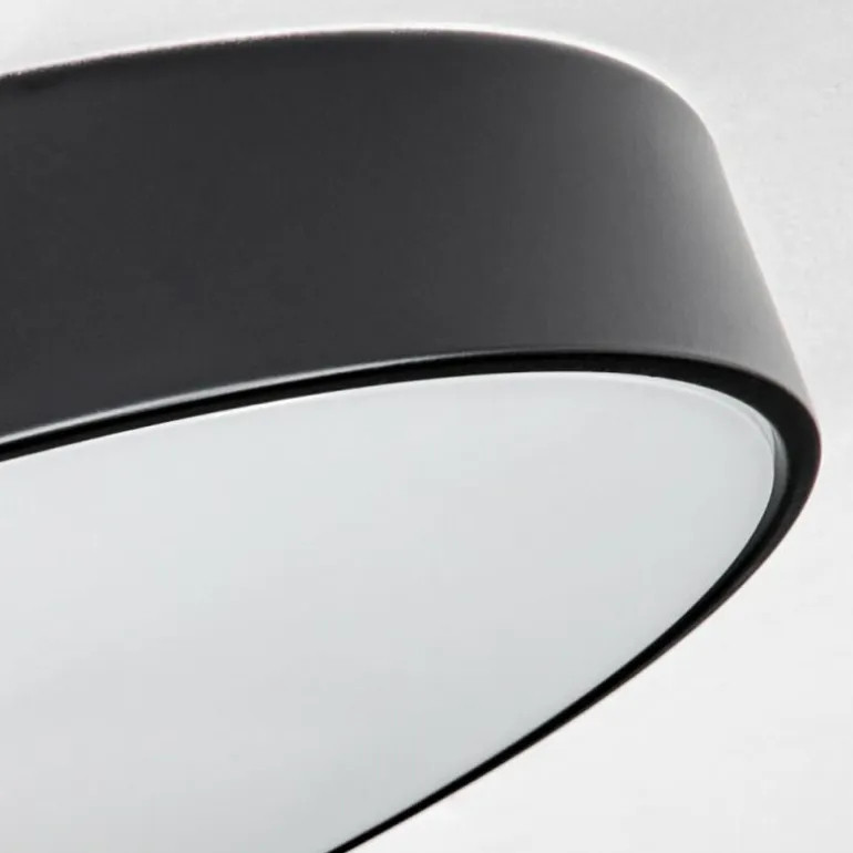 Plafonnier Diagonal LED Noir, 1 lumière, Télécommandes