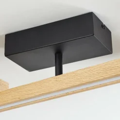 Plafonnier Disentis LED Écru, Noir, 1 lumière, Télécommandes