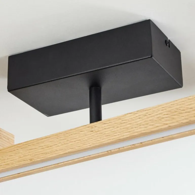Plafonnier Disentis LED Écru, Noir, 1 lumière, Télécommandes