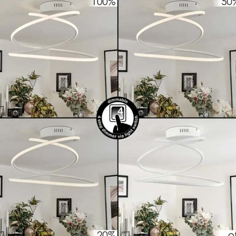 Plafonnier Donebas LED Blanc, 1 lumière