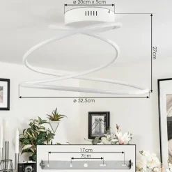 Plafonnier Donebas LED Blanc, 1 lumière
