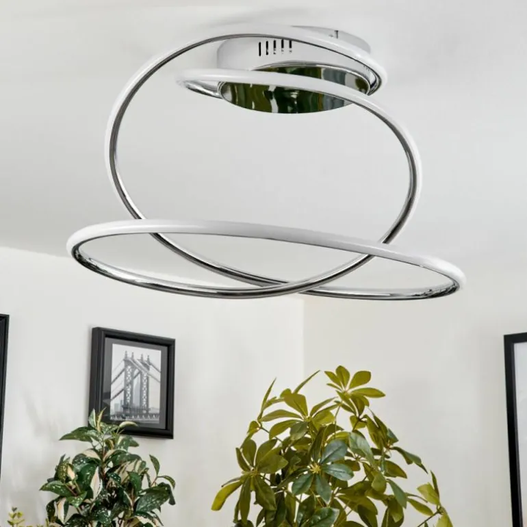 Plafonnier Donebas LED Chrome, 1 lumière
