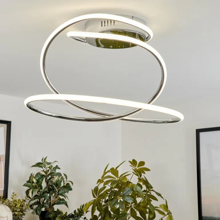 Plafonnier Donebas LED Chrome, 1 lumière