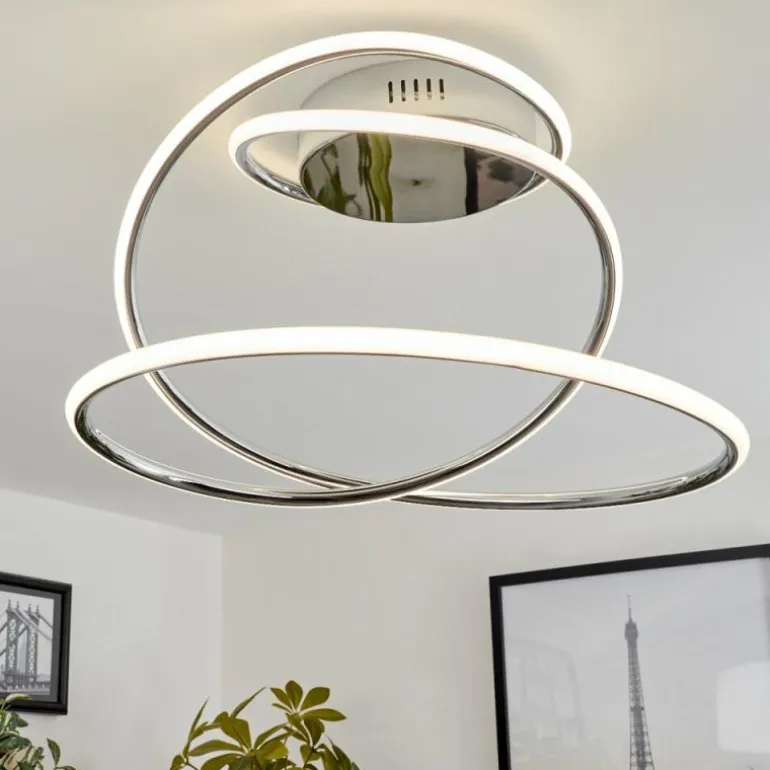 Plafonnier Donebas LED Chrome, 1 lumière