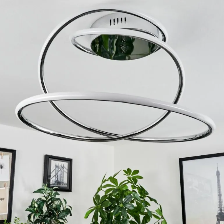 Plafonnier Donebas LED Chrome, 1 lumière