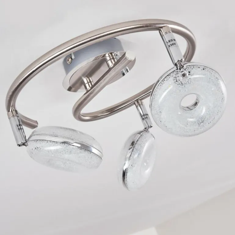 Plafonnier Donot LED Nickel mat, 3 lumières