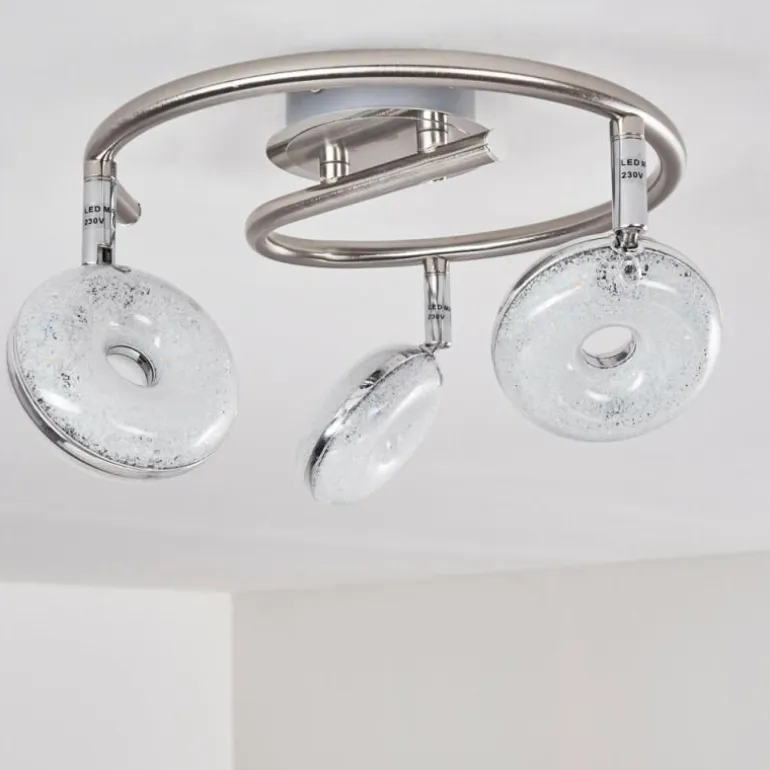 Plafonnier Donot LED Nickel mat, 3 lumières