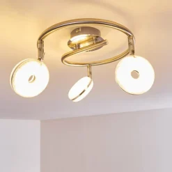 Plafonnier Donot LED Nickel mat, 3 lumières