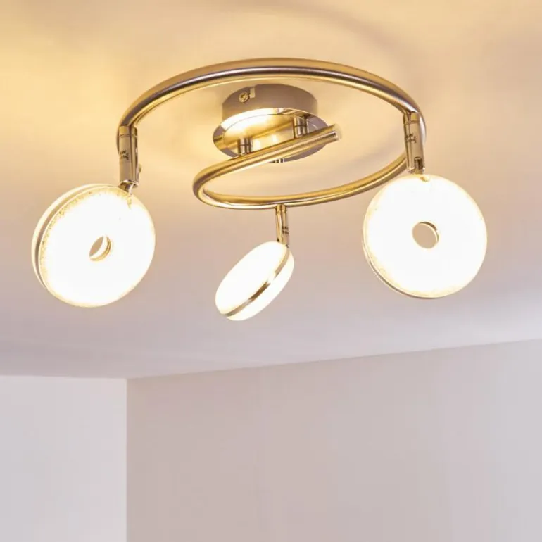 Plafonnier Donot LED Nickel mat, 3 lumières