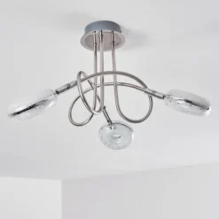 Plafonnier Donot LED Nickel mat, 3 lumières