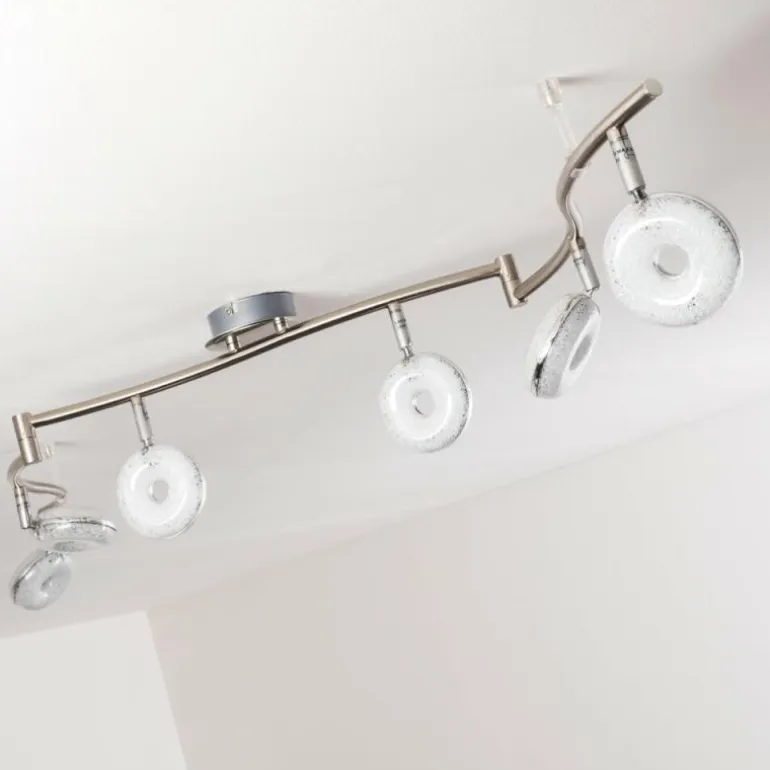 Plafonnier Donot LED Nickel mat, 6 lumières