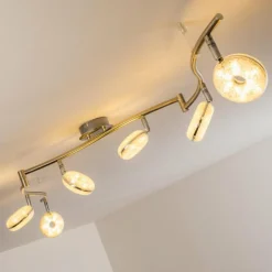 Plafonnier Donot LED Nickel mat, 6 lumières