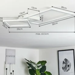 Plafonnier Doyon LED Blanc, 1 lumière