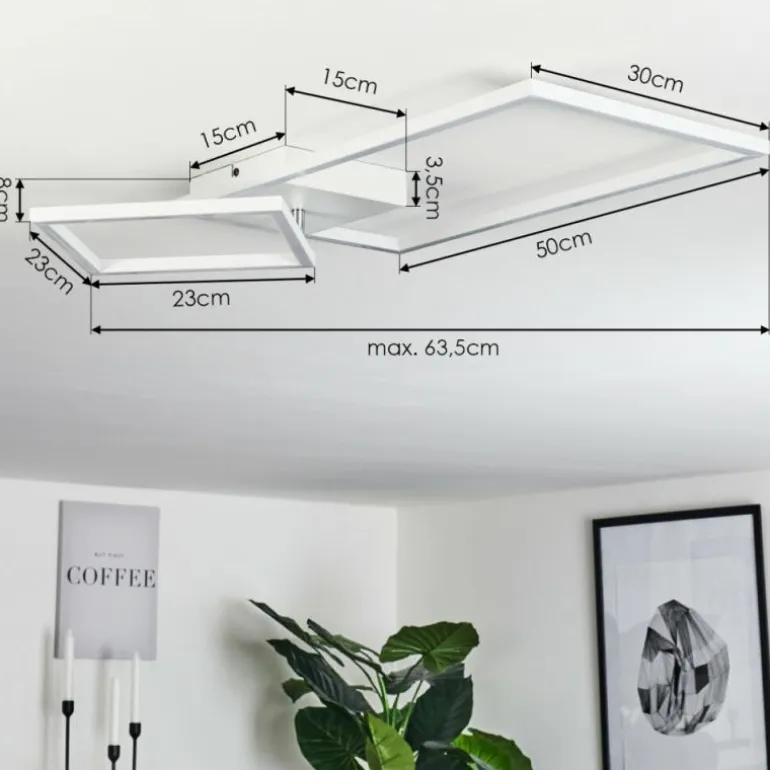 Plafonnier Doyon LED Blanc, 1 lumière