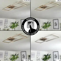 Plafonnier Doyon LED Nickel mat, 1 lumière