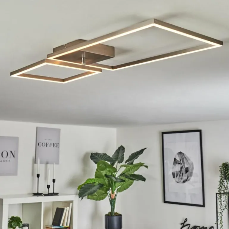 Plafonnier Doyon LED Nickel mat, 1 lumière