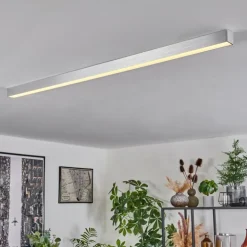 Plafonnier Dubuisson LED Aluminium, 1 lumière, Télécommandes